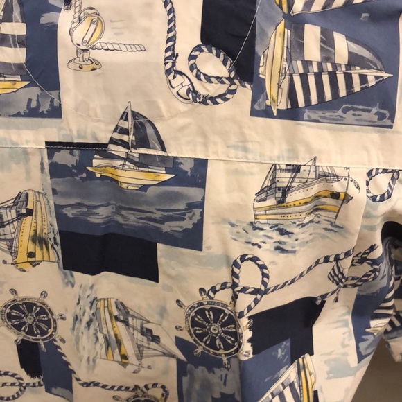 Men’s Casual Button Down, Roundtree & Yorke Short Sleeve Size Small - Picture 8 of 13